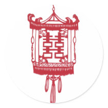 Double happiness Lantern stickers