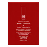Double Happiness Logo Modern Chic Chinese Wedding Invitations at Zazzle