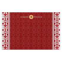 Double Happiness Logo Red White Wedding Stationery by fatfatin_red_knot Double Happiness Logo Red White Wedding Stationery