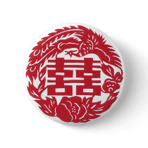 Double happiness Phoenix buttons by christigmc Double happiness Phoenix buttons