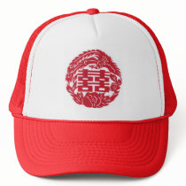 Double Happiness Phoenix hats by christigmc Double Happiness Phoenix hats