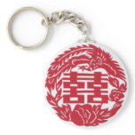 Double happiness Phoenix Keychains