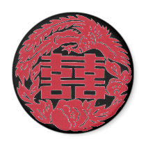 Double happiness Phoenix magnets