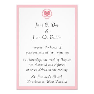 Double Happiness • Pink Announcements