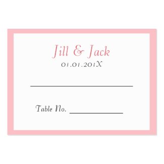 Double Happiness • Pink • Place Cards Business Card Template
