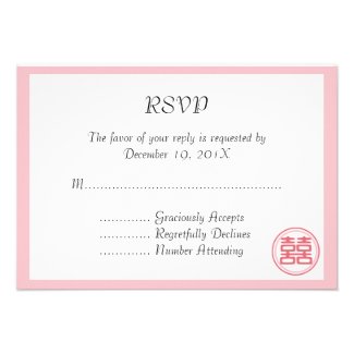 Double Happiness • Pink • RSVP Cards