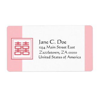 Double Happiness • Pink Shipping Label