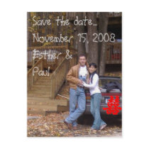 Double Happiness - Save the date...... Postcard
