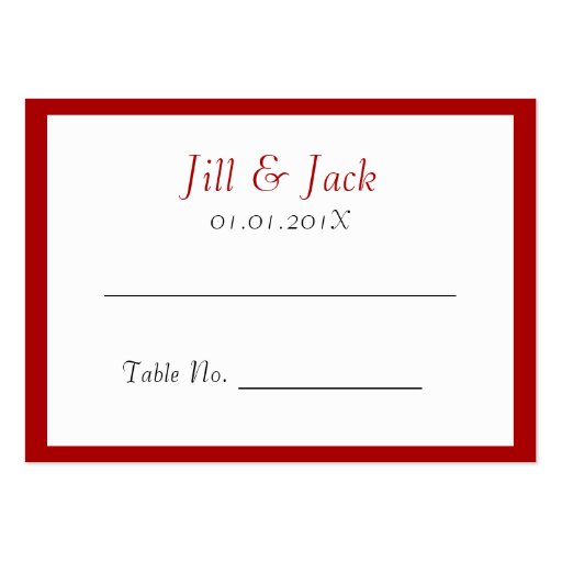 Double Happiness â€¢ Square â€¢ Place Cards Business Card Templates (back side)