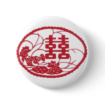 Double happiness Tree Ducks buttons