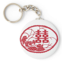 Double happiness Tree Ducks Keychain