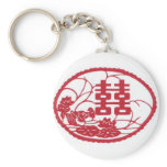 Double happiness Tree Ducks Keychain