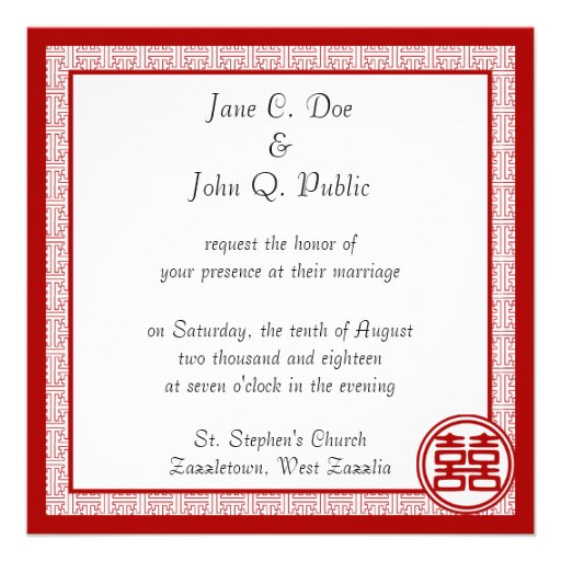 Double Happiness â€¢ Wedding Invitations â€¢ Fancy