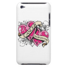 Double Heart Breast Cancer Survivor iPod Touch Cover
