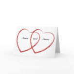 double heart engagement announcement card