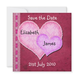 Double Heart Invitation invitation
