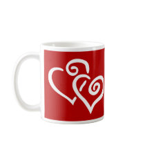 Double Heart mugs by myhome71 Double Heart mugs