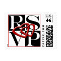 Double Heart RSVP Event And Wedding Postage postage by TDSwhite_Wedding Double Heart RSVP Event And Wedding Postage postage