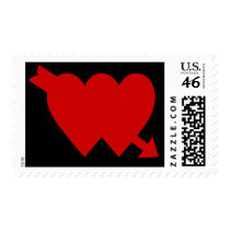 double heart stamp