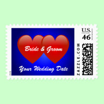 Double Heart Wedding Stamp