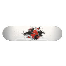 Double Hearts & Daisies - Original Colors Skate Decks
