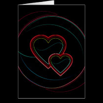 Double Hearts In Black cards
