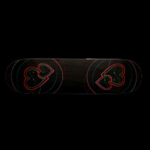 Double Hearts In Black skateboards