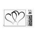 Double Hearts postage