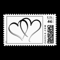 Double Hearts postage by kokobaby Double Hearts postage
