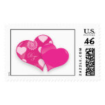Double Hearts Postage Stamp