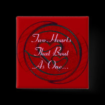 Double Hearts Two Hearts That Beat As One buttons
