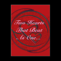 Double Hearts Two Hearts That Beat As One postcards