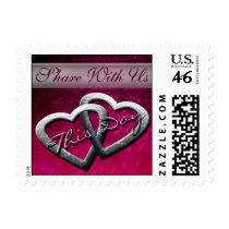 Double Hearts Wedding Postage postage by TDSwhite Double Hearts Wedding Postage postage