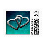 Double Hearts Wedding Postage
