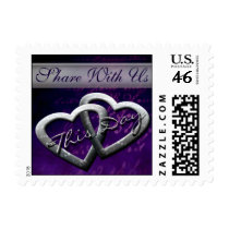 Double Hearts Wedding Postage