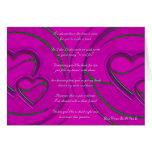 Double Hearts Will You Be My Bridesmaid Purple I Greeting Card