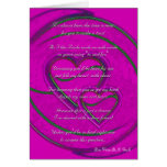 Double Hearts Will You Be My Bridesmaid Purple I Greeting Card