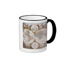 Double Hemisphere Polar Map Mug