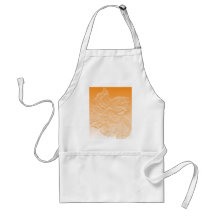 double hibiscus flower orange apron