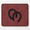 Double Horse-shoes BRANDED MOUSEPAD by RanchLady Double Horse-shoes BRANDED MOUSEPAD