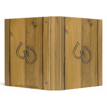 Double Horseshoes Wood Grain ~ Avery Binder by Westernpalamino Double Horseshoes Wood Grain ~ Avery Binder