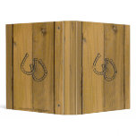 Double Horseshoes Wood Grain ~ Avery Binder