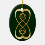 Double Infinity Gold Hearts - 1 Ornament