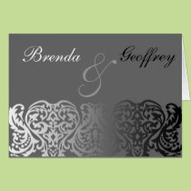 Double Monogram Thank You Note Cards cards