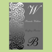 Double Monogram Wedding Invitation invitations