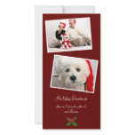 Double Photo Family Holiday Christmas Photo Card