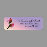 Double Pink Roses On Purple labels