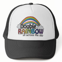Double Rainbow All Across The Sky Mesh Hats