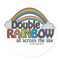 Double Rainbow All Across The Sky Stickers