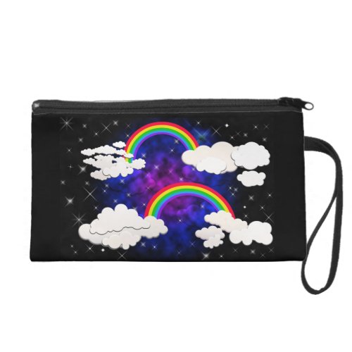 Double Rainbow and Stars Wristlets